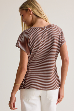 Mason Striped Cinched Waist Shirt - Altar'd State - 