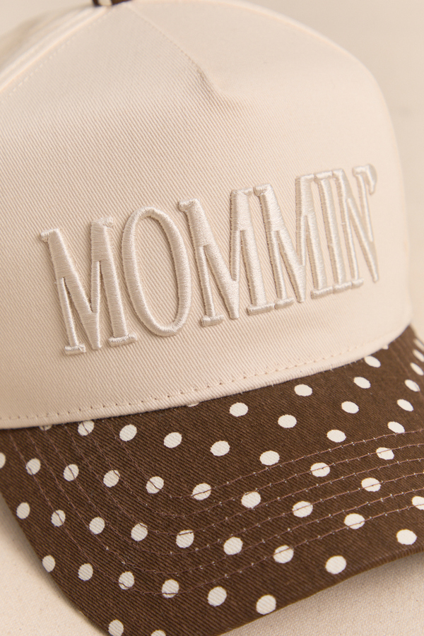 Mommin Polka Dot Trucker Hat Detail 2 - Altar'd State