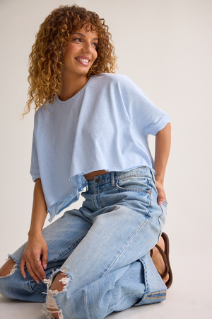 McKenna Oversized Boxy Crop Tee - Altar'd State - 