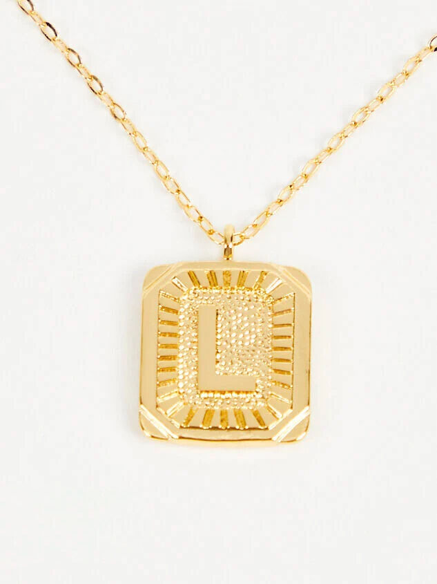 Burst Tag Monogram Necklace - L | Altar 