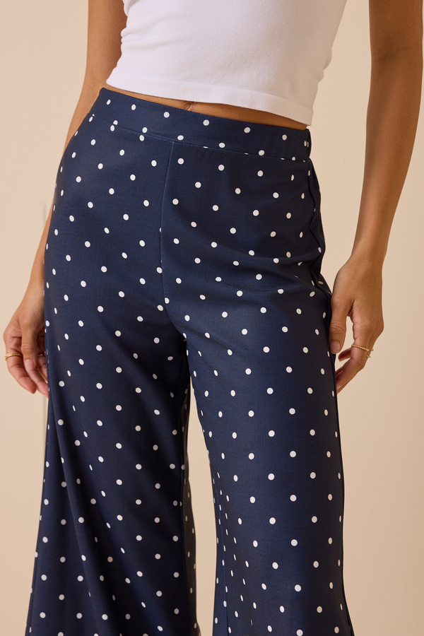 Lila Polka Dot Pant Detail 2 - Altar'd State