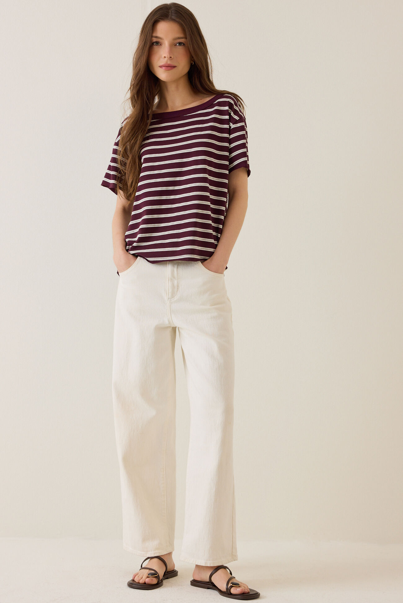 Tammy Stripe Boatneck Tee