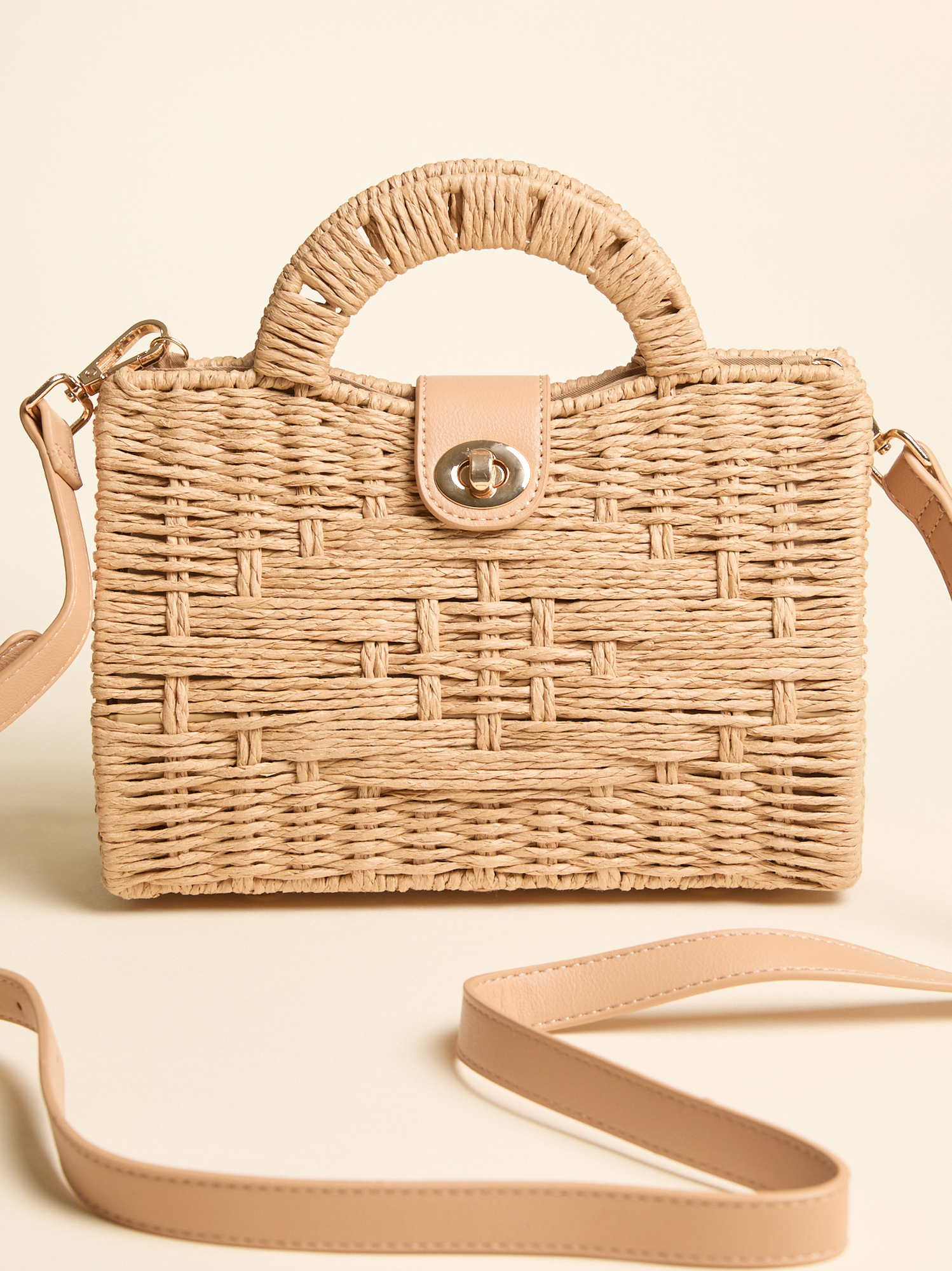 Raffia Retreat Crossbody Bag in Natural | Altar'd State