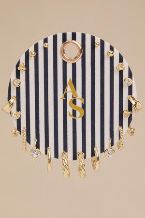 Haley Striped 10PK Earring Set - Altar'd State