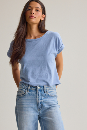 Demi Slub Roll Sleeve Tee - Altar'd State - 