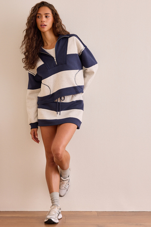 Overtime Striped Pullover - Altar'd State - 