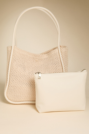 Jules Raffia Lined Tote Bag - Altar'd State - 