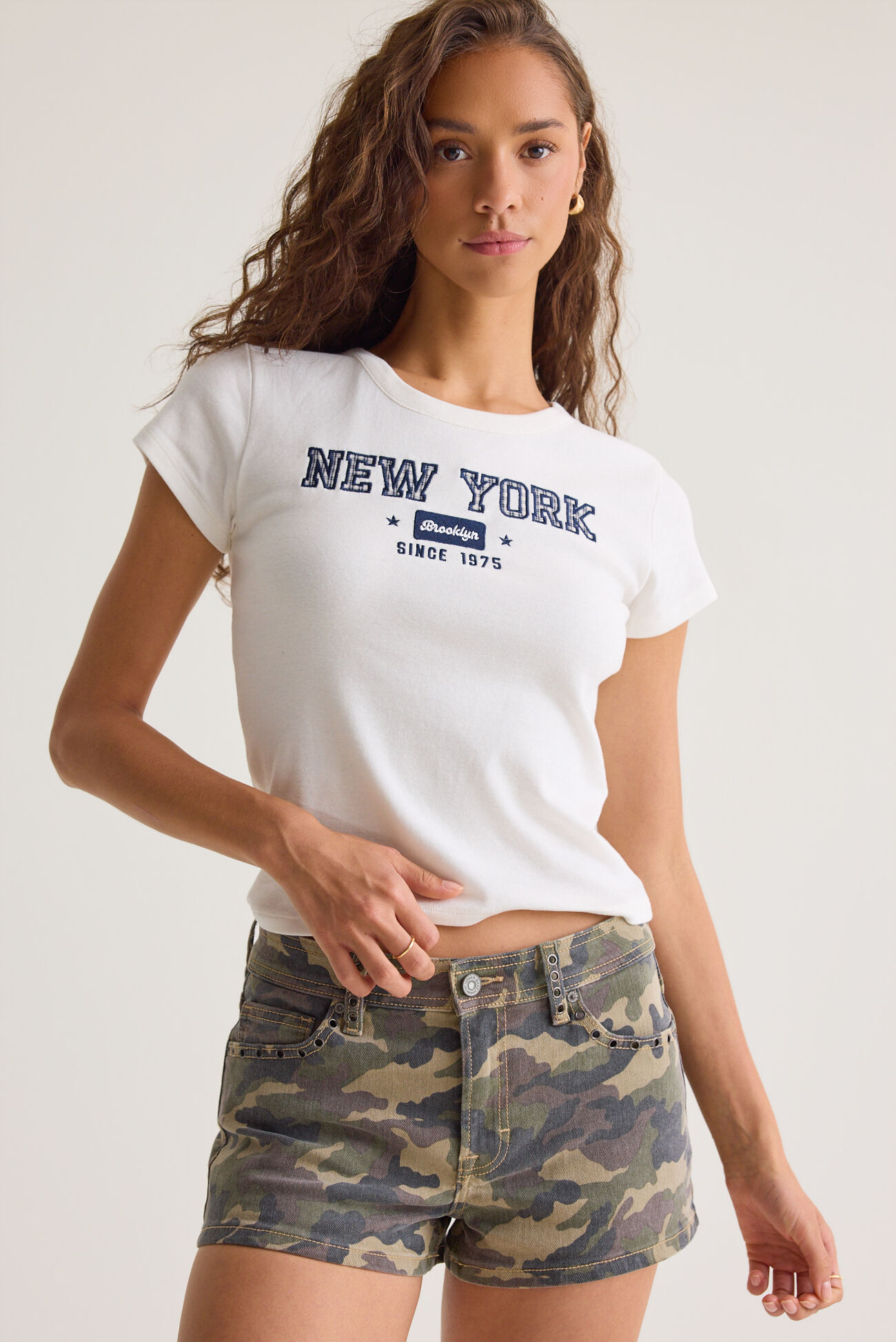 New York Plaid Baby Tee