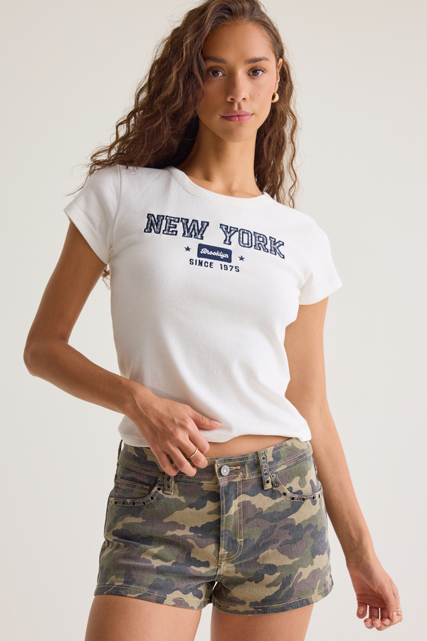 New York Plaid Baby Tee Detail 3 - Altar'd State