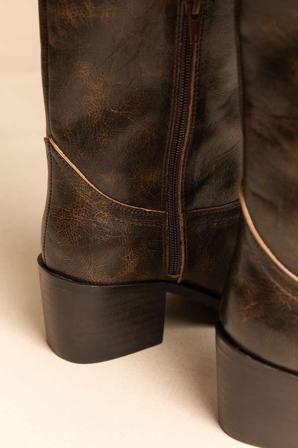 Zadie Leather Riding Boot Detail 3 - Altar'd State