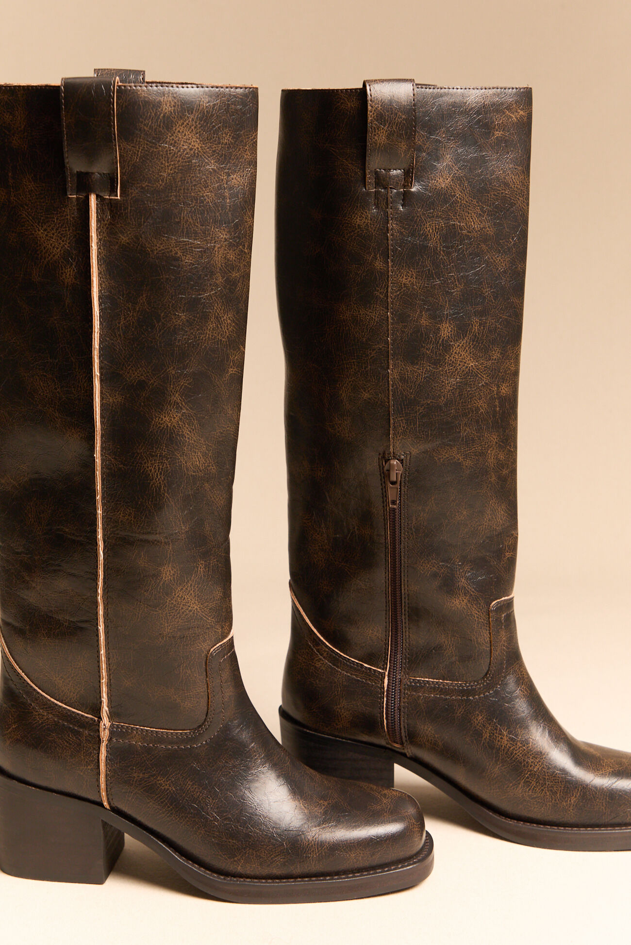 Zadie Leather Riding Boot