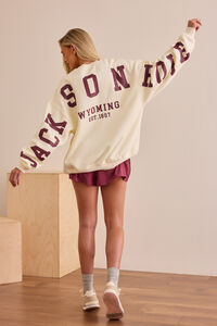 Jackson Hole Wyoming Oversized Pullover Detail 2 - Altar'd State
