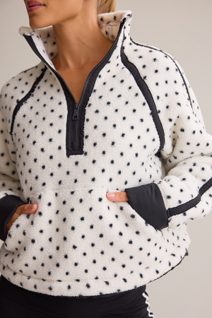 Risen Polka Dot Sherpa Quarter Zip - Altar'd State - 