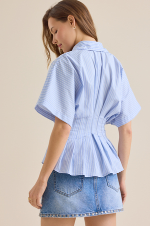 Alexis Stripe Pleated Top - Altar'd State - 