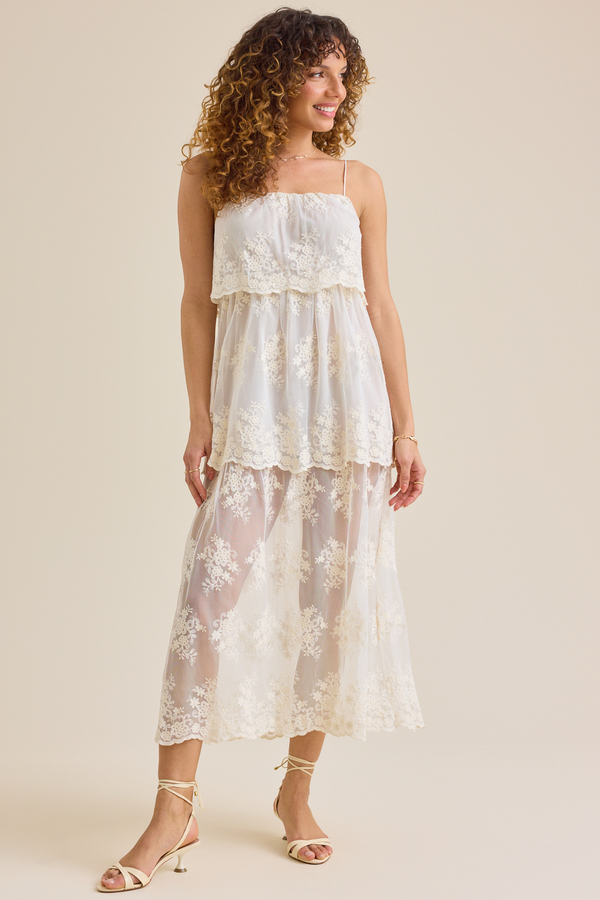 Galinda Lace Maxi Dress in Ivory | Altar'd State