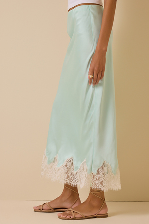 Haven Satin Maxi Skirt - Altar'd State - 