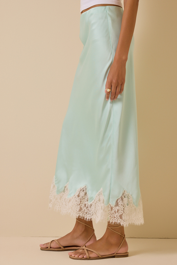 Haven Satin Maxi Skirt Detail 3 - Altar'd State