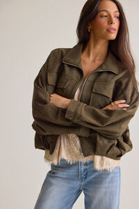 Millie Suede Jacket Detail 2 - Altar'd State