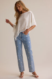 Sloane Asymmetrical Ruffle Poncho Detail 2 - Altar'd State
