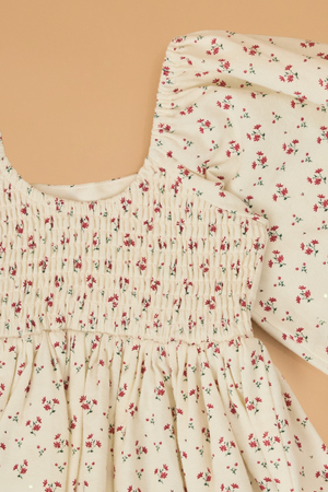 Ella Velvet Trim Floral Dress - Altar'd State - 