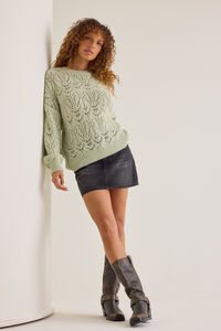Fia Oversized Pointelle Crew Detail 2 - Altar'd State