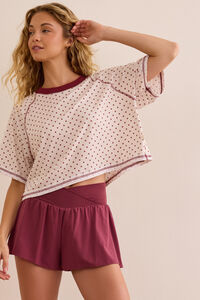 Cool Down Polka Dot Raglan Tee - Altar'd State