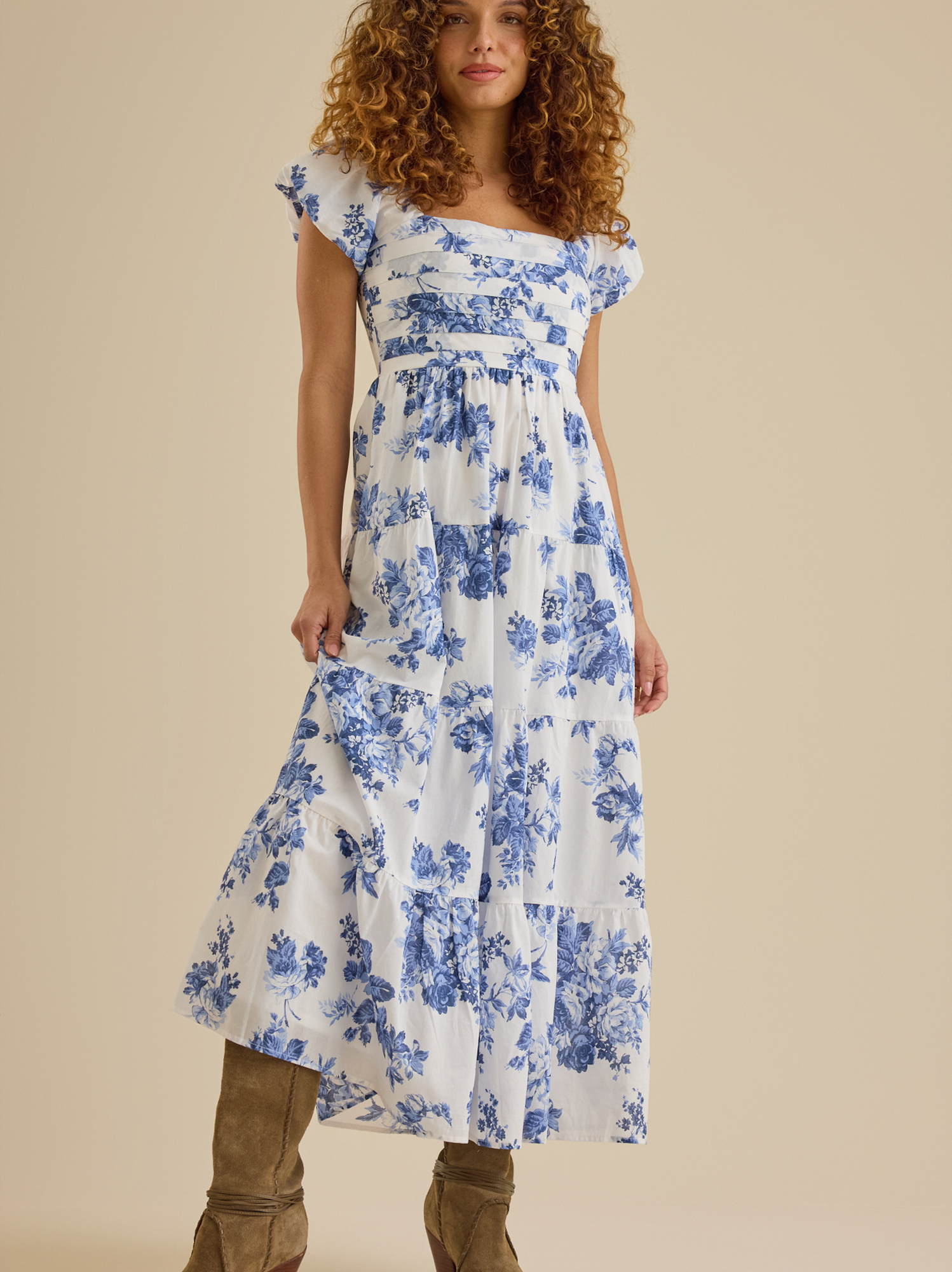 knee length dresses for ladies Altar'd State Esther Floral Midi Dress Large  Our Sunshine Boutique