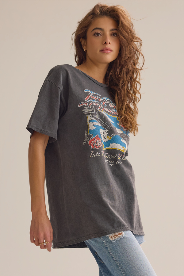 Tom Petty Eagle Oversized Tee Detail 4 - Altar'd State