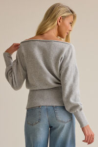 Marisol Boatneck Banded Hem Sweater Detail 5 - Altar'd State