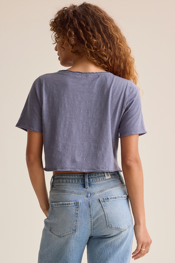 Vera Cropped Lace Tee Detail 4 - Altar'd State