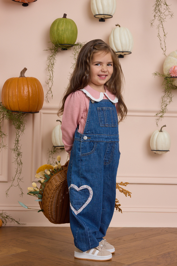Reagan Heart Denim Overalls - Altar'd State