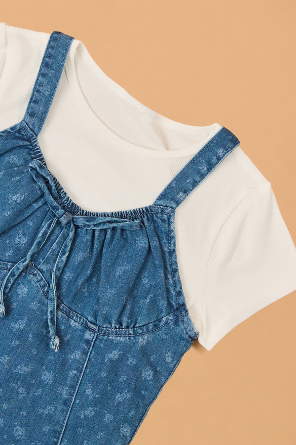 Presley Denim Dress and Tee Set Detail 2 - Altar'd State
