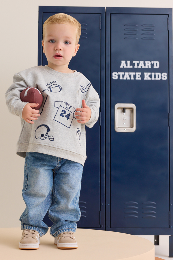 "It's Good!" Field Goal Sweatshirt Detail 2 - Altar'd State