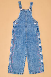 Madelyn Embroidered Daisy Overalls - Altar'd State