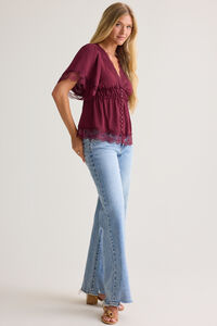 Evanelle Lace Babydoll Top Detail 4 - Altar'd State