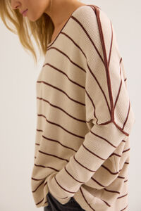 Lisa Striped Knit Sweater Detail 4 - Altar'd State