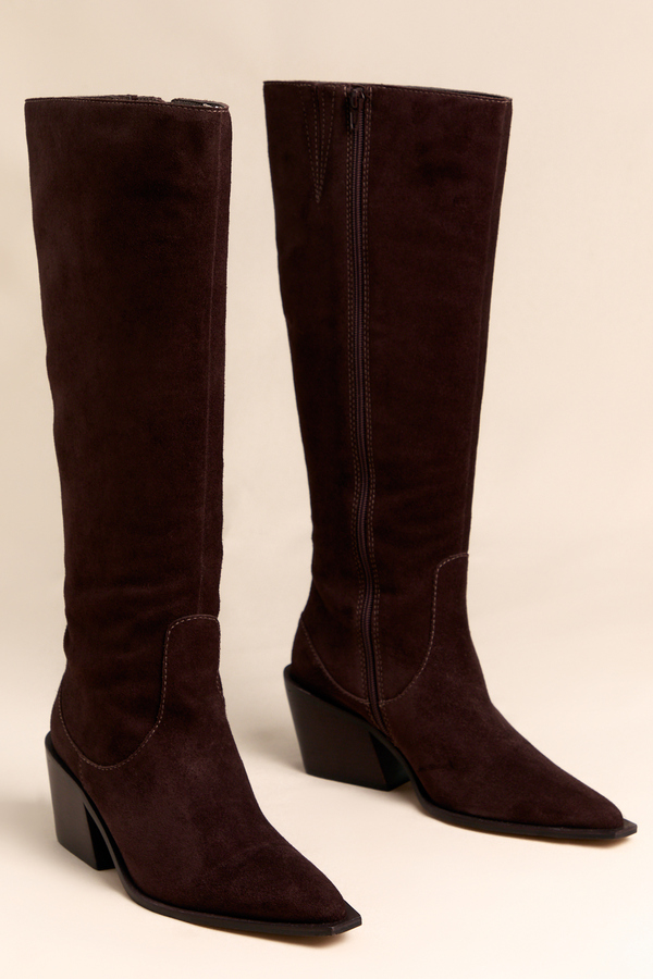 Antony Suede Block Heel Boot Detail 2 - Altar'd State