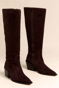 Antony Suede Block Heel Boot Detail 2 - Altar'd State