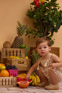Palm Check Knot Shortall Detail 5 - Altar'd State