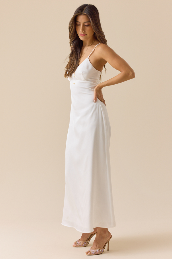 Sandra Satin Maxi Dress Detail 3 - Altar'd State