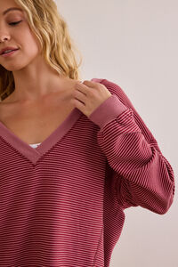 Weekend Stripe V-Neck Detail 2 - Altar'd State