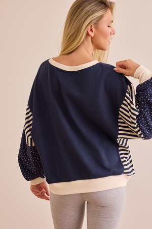 Contrast Patchwork Long Sleeve - Altar'd State - 