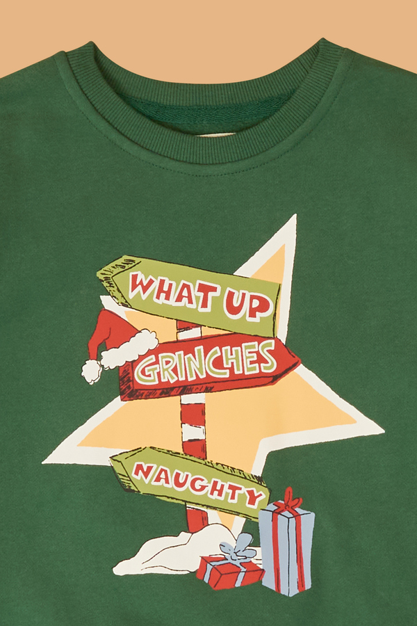 What Up Grinches Sweatshirt Detail 4 - Altar'd State