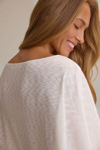 Sloane Asymmetrical Ruffle Poncho Detail 5 - Altar'd State