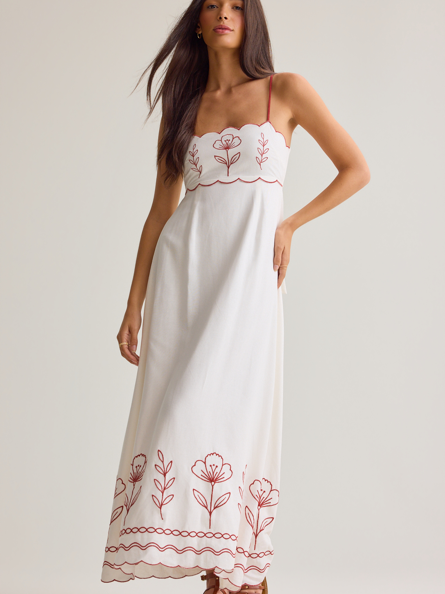 Vianne Dress in Ivory & Red | Altar'd State