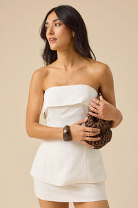 Perry Fold Over Linen Tube Top - Altar'd State