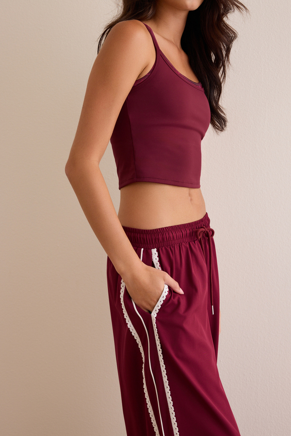 Relay Lace Stripe Pant Detail 4 - Altar'd State