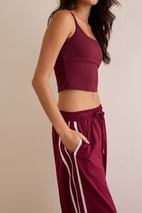 Relay Lace Stripe Pant Detail 4 - Altar'd State