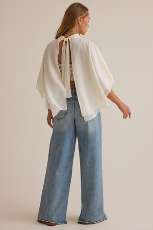 Alina Tie Neck Cape - Altar'd State - 