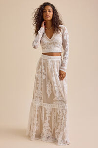 Arissa Floral Embroidered Maxi Skirt - Altar'd State